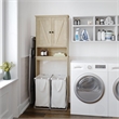 Pemberly Row Over the Toilet Cabinet with Shelves & Magnetic Doors in Brown