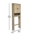 Pemberly Row Over the Toilet Cabinet with Shelves & Magnetic Doors in Brown
