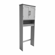 Pemberly Row Over the Toilet Cabinet with Shelves & Magnetic Doors in Gray