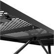 Pemberly Row 8' Rectangular Expanded Mesh Metal Outdoor Picnic Table in Black
