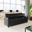 Pemberly Row LeatherSoft Sofa with Charging Station and Stitched Frame in Black