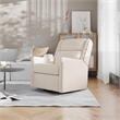 Pemberly Row Manual Rocking Recliner with 360 Swivel and Glide in Cream