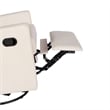 Pemberly Row Manual Rocking Recliner with 360 Swivel and Glide in Cream