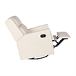 Pemberly Row Manual Rocking Recliner with 360 Swivel and Glide in Cream