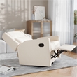 Pemberly Row Manual Rocking Recliner with 360 Swivel and Glide in Cream