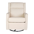 Pemberly Row Manual Rocking Recliner with 360 Swivel and Glide in Cream