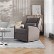 Pemberly Row Manual Rocking Recliner with 360 Swivel and Glide in Dark Gray