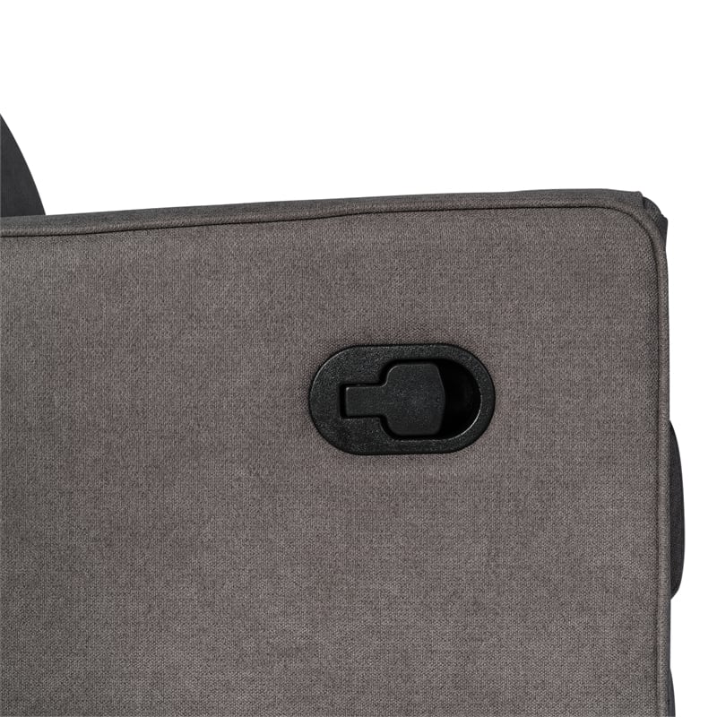Pemberly Row Manual Rocking Recliner with 360 Swivel and Glide in Dark Gray