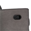 Pemberly Row Manual Rocking Recliner with 360 Swivel and Glide in Dark Gray