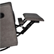 Pemberly Row Manual Rocking Recliner with 360 Swivel and Glide in Dark Gray