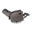 Pemberly Row Manual Rocking Recliner with 360 Swivel and Glide in Dark Gray