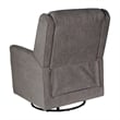Pemberly Row Manual Rocking Recliner with 360 Swivel and Glide in Dark Gray