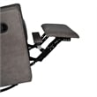 Pemberly Row Manual Rocking Recliner with 360 Swivel and Glide in Dark Gray