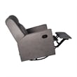 Pemberly Row Manual Rocking Recliner with 360 Swivel and Glide in Dark Gray