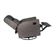 Pemberly Row Manual Rocking Recliner with 360 Swivel and Glide in Dark Gray