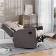 Pemberly Row Manual Rocking Recliner with 360 Swivel and Glide in Dark Gray
