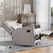 Pemberly Row Manual Rocking Recliner with 360 Swivel and Glide in Light Gray