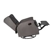 Pemberly Row Wingback Manual Rocking Glider Recliner with 360 Swivel - Dark Gray