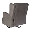 Pemberly Row Wingback Manual Rocking Glider Recliner with 360 Swivel - Dark Gray