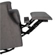 Pemberly Row Wingback Manual Rocking Glider Recliner with 360 Swivel - Dark Gray