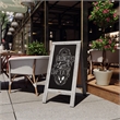 Pemberly Row 40x20 Freestanding Graywash Wood A-Frame Magnetic Chalkboard