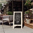 Pemberly Row 40x20 Freestanding White Wood A-Frame Magnetic Chalkboard