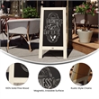 Pemberly Row 40x20 Freestanding White Wood A-Frame Magnetic Chalkboard