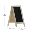 Pemberly Row 40x20 Freestanding White Wood A-Frame Magnetic Chalkboard