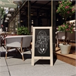 Pemberly Row 40x20 Freestanding Weathered Wood A-Frame Magnetic Chalkboard