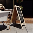 Pemberly Row 40x20 Freestanding Weathered Wood A-Frame Magnetic Chalkboard