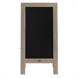 Pemberly Row 40x20 Freestanding Weathered Wood A-Frame Magnetic Chalkboard