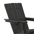 Pemberly Row All-Weather Adirondack Chair with Swiveling Cupholder in Black