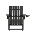 Pemberly Row All-Weather Adirondack Chair with Swiveling Cupholder in Black