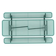 Pemberly Row 8' Expanded Mesh Metal Picnic Table with Anchors in Green