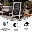 Pemberly Row Graywashed Wood A-Frame Magnetic Chalkboard Set with Markers
