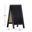 Pemberly Row Black Wood A-Frame Magnetic Chalkboard Set with Markers & Stencils