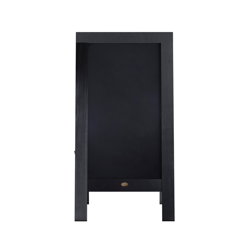 Pemberly Row Black Wood A-Frame Magnetic Chalkboard Set with Markers & Stencils