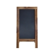 Pemberly Row 40x20 Freestanding Rustic Brown Wood A-Frame Chalkboard