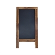 Pemberly Row 40x20 Freestanding Rustic Brown Wood A-Frame Chalkboard