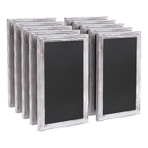Pemberly Row Set of 10 Wall Mounted 9.5&quotx14&quot Magnetic Chalkboards in Whitewashed