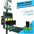 Pemberly Row Mini Pet Waste Station with Roll Bag Dispenser & Sanitizer in Green