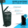 Pemberly Row Pet Waste Station with Roll Bag Dispenser and Trash Can with Lid
