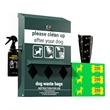 Pemberly Row Mountable Locking Roll Pet Waste Bag Dispenser with Sanitizer