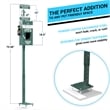 Pemberly Row Mini Pet Waste Station with Pull Out Bag Dispenser and Sanitizer