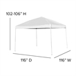 Pemberly Row 10' x 10' White Pop Up Canopy with Folding Table and Benches Set