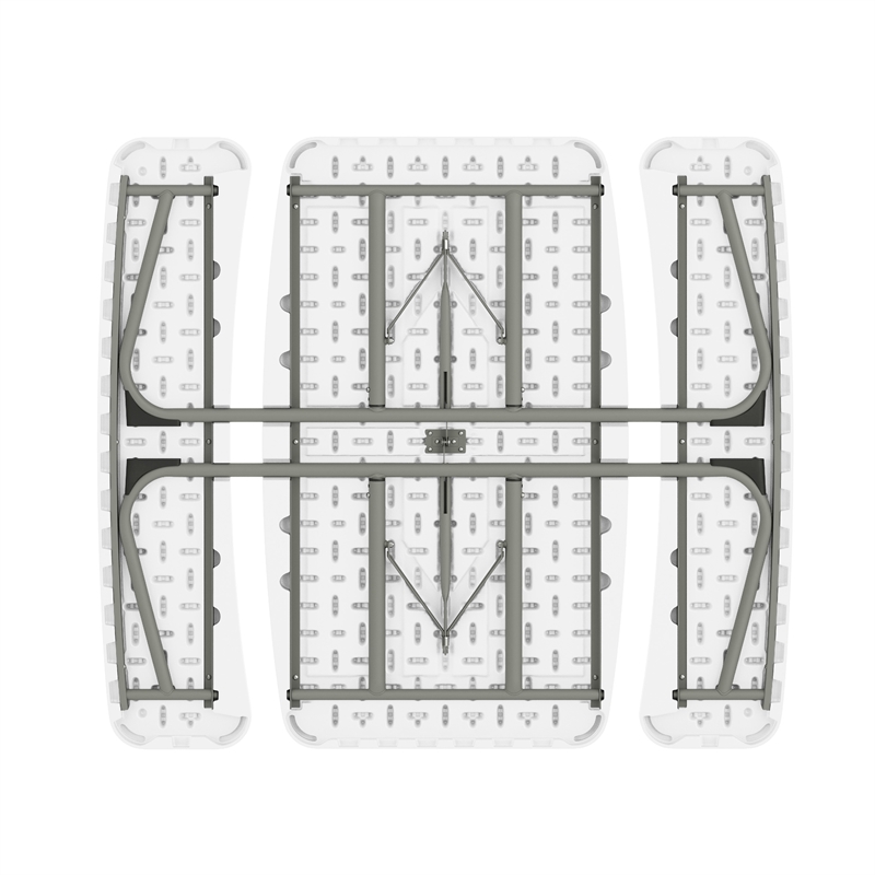 Pemberly Row Indoor/Outdoor Kids White Folding Picnic Table with Benches