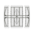 Pemberly Row Indoor/Outdoor Kids White Folding Picnic Table with Benches