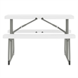 Pemberly Row Indoor/Outdoor Kids White Folding Picnic Table with Benches