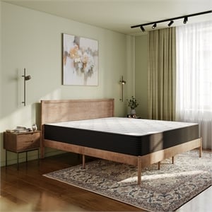 Pemberly Row 12&quot Hybrid Pocket Spring King Cooling Mattress in a Box