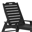 Pemberly Row 3 Piece Adirondack Set with 2 Loungers & Table in Black